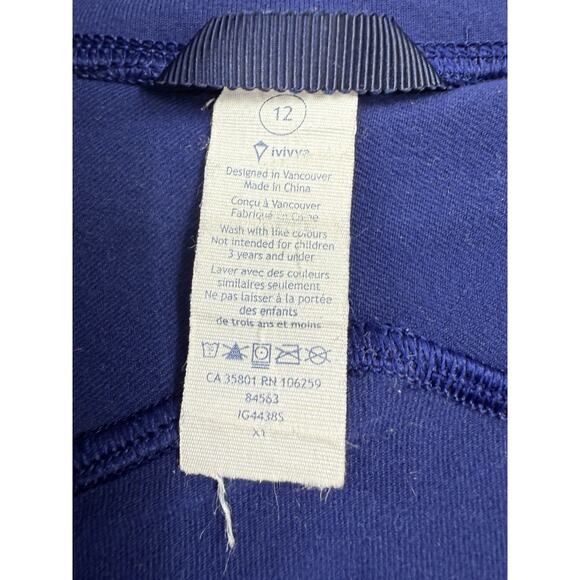 Ivivva By Lululemon Blue Hooded Zipper Sweatshirt Jacket Girls Youth Size 12 - Picture 2 of 5